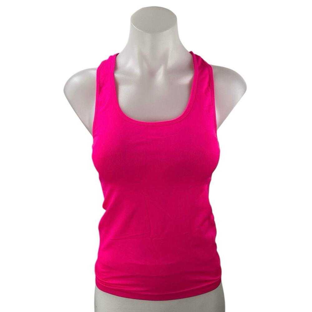 Sofra Women's Pink Sleeveless Racerback Activewear Sports Tank Top One Size